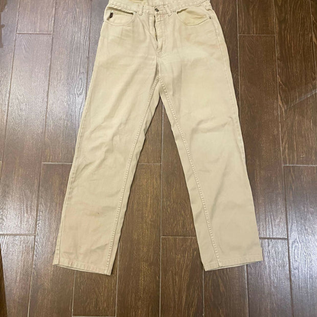 Yves Saint Laurent Men's Tan and Cream Trousers