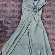 Zara Silky pistachio dress