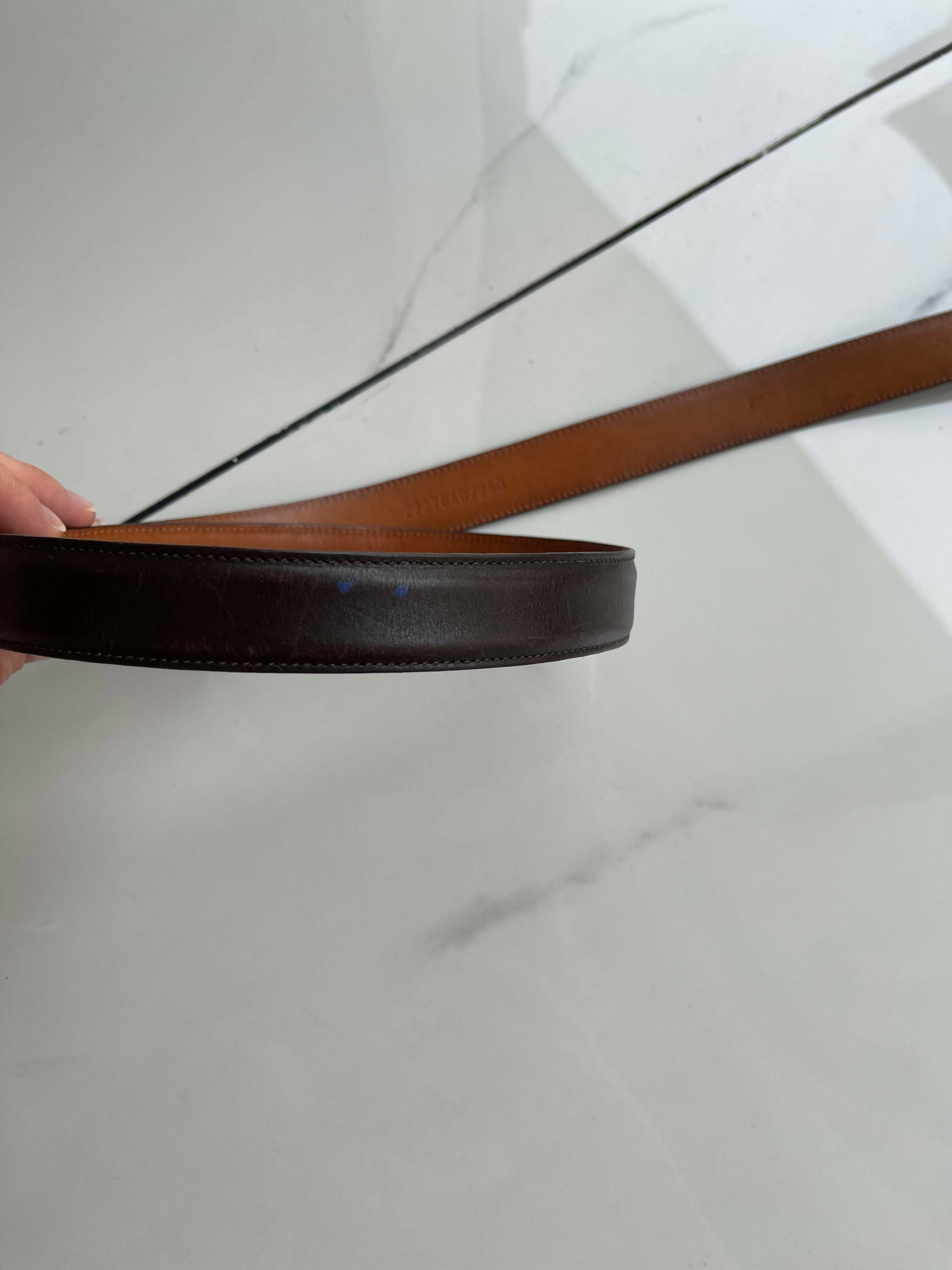 Ralph Lauren Duel Horse Head Buckle brown/silver belt