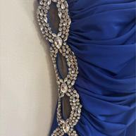 Royal Blue One-Shoulder Evening Gown with Slit