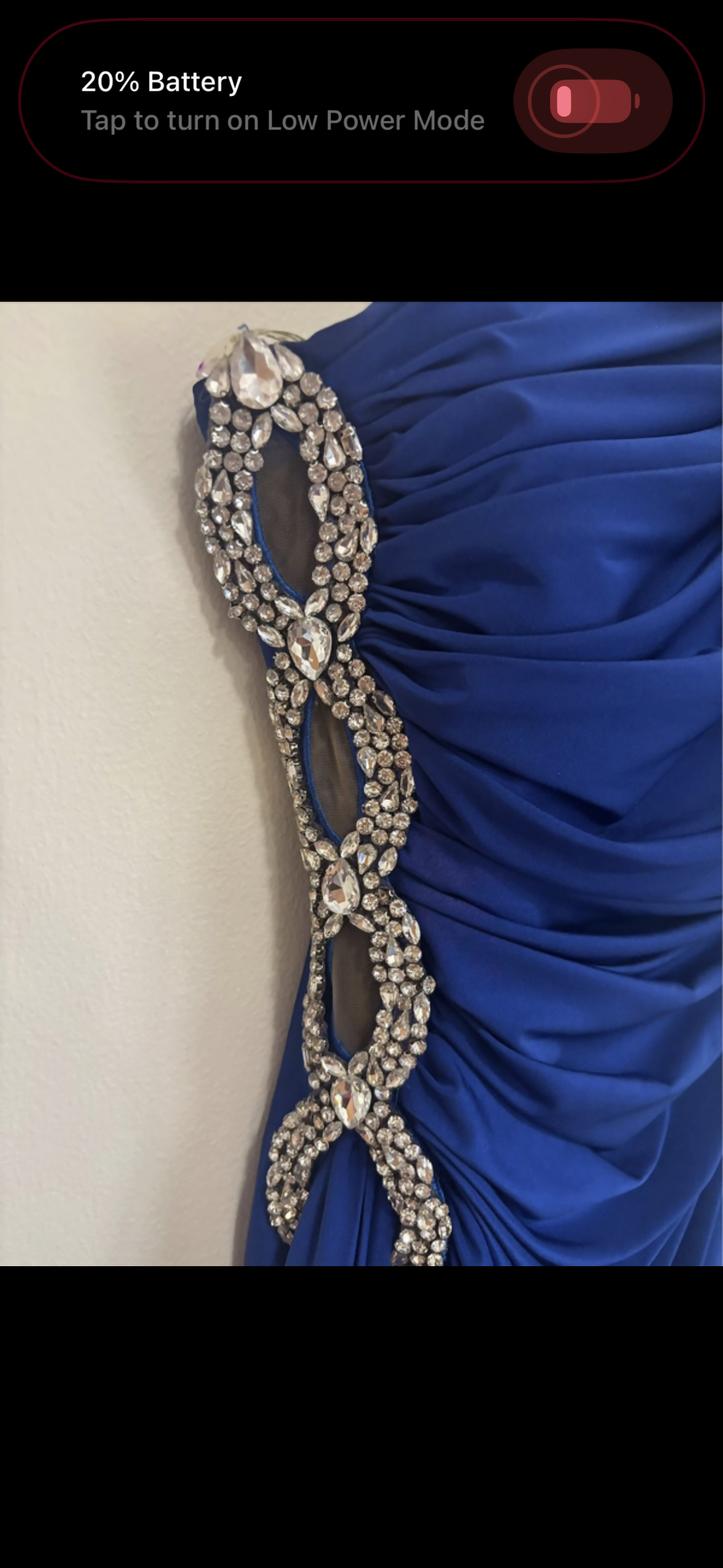 Royal Blue One-Shoulder Evening Gown with Slit