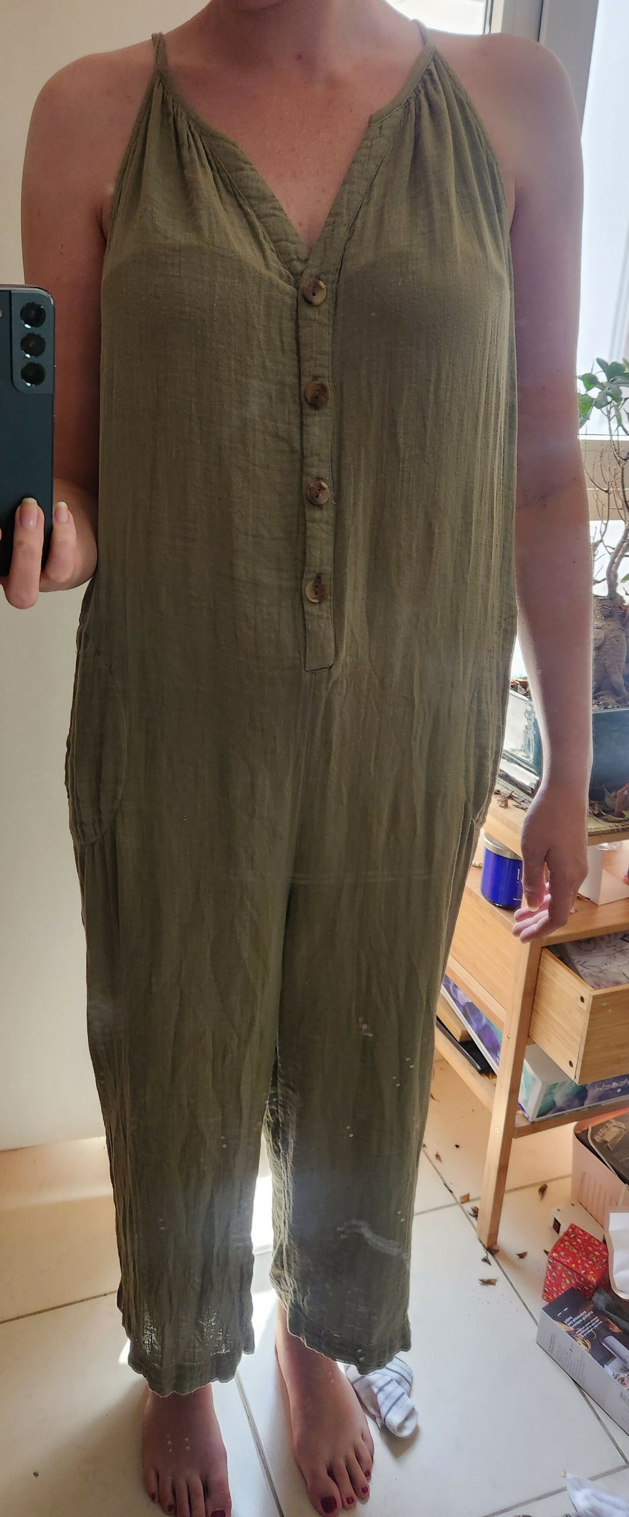 Old Navy Olive Green Jumpsuit