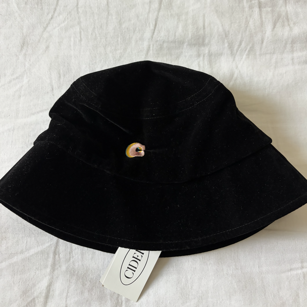 Black Velvet Bucket Hat