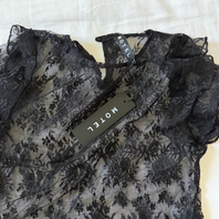 Motel Rocks Black Lace Top