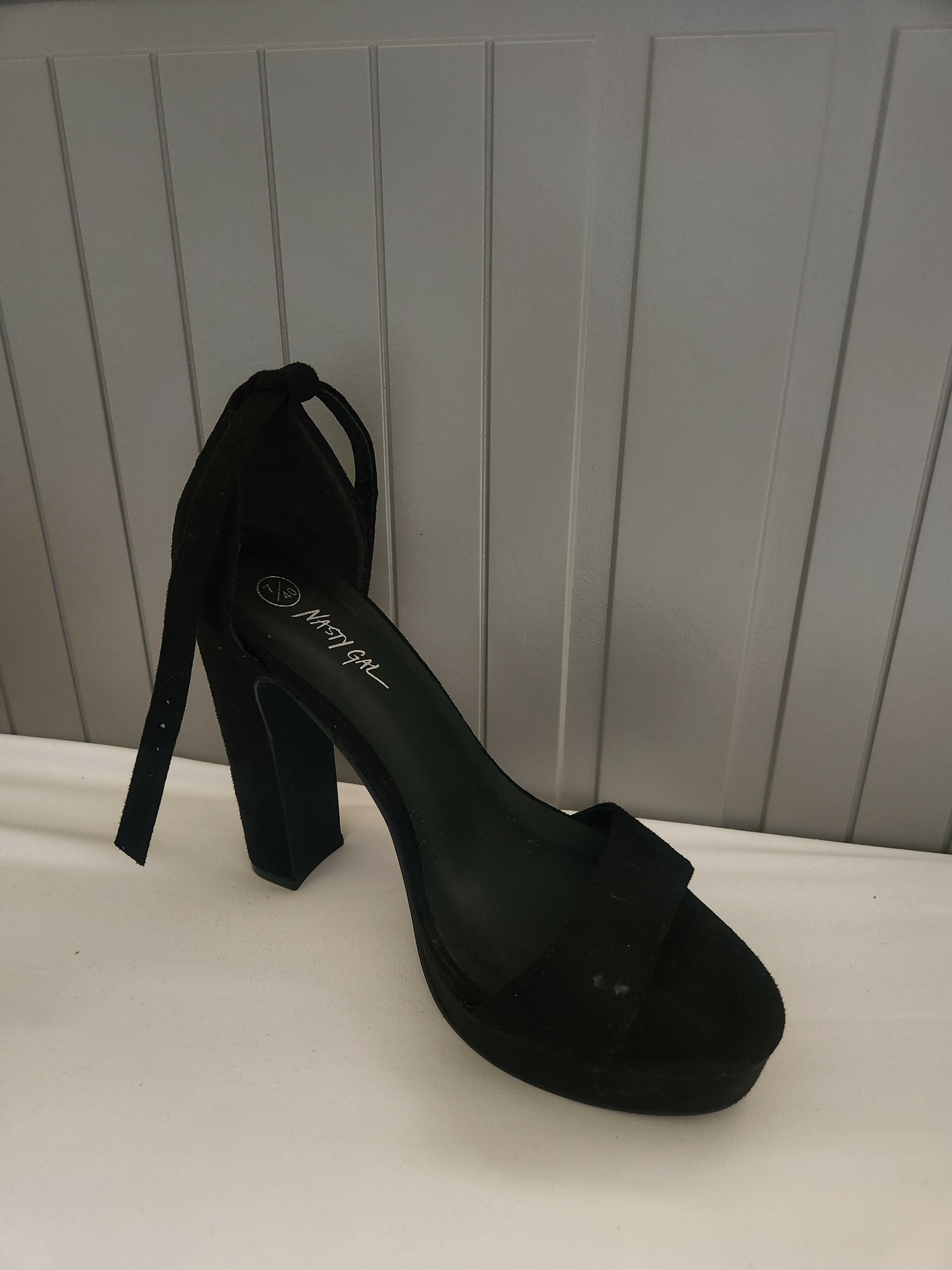 Nasty Gal Black Block Heels