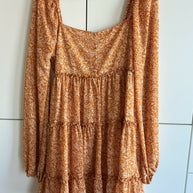 Forever 21 Rust Boho Ruffle Dress – Size M
