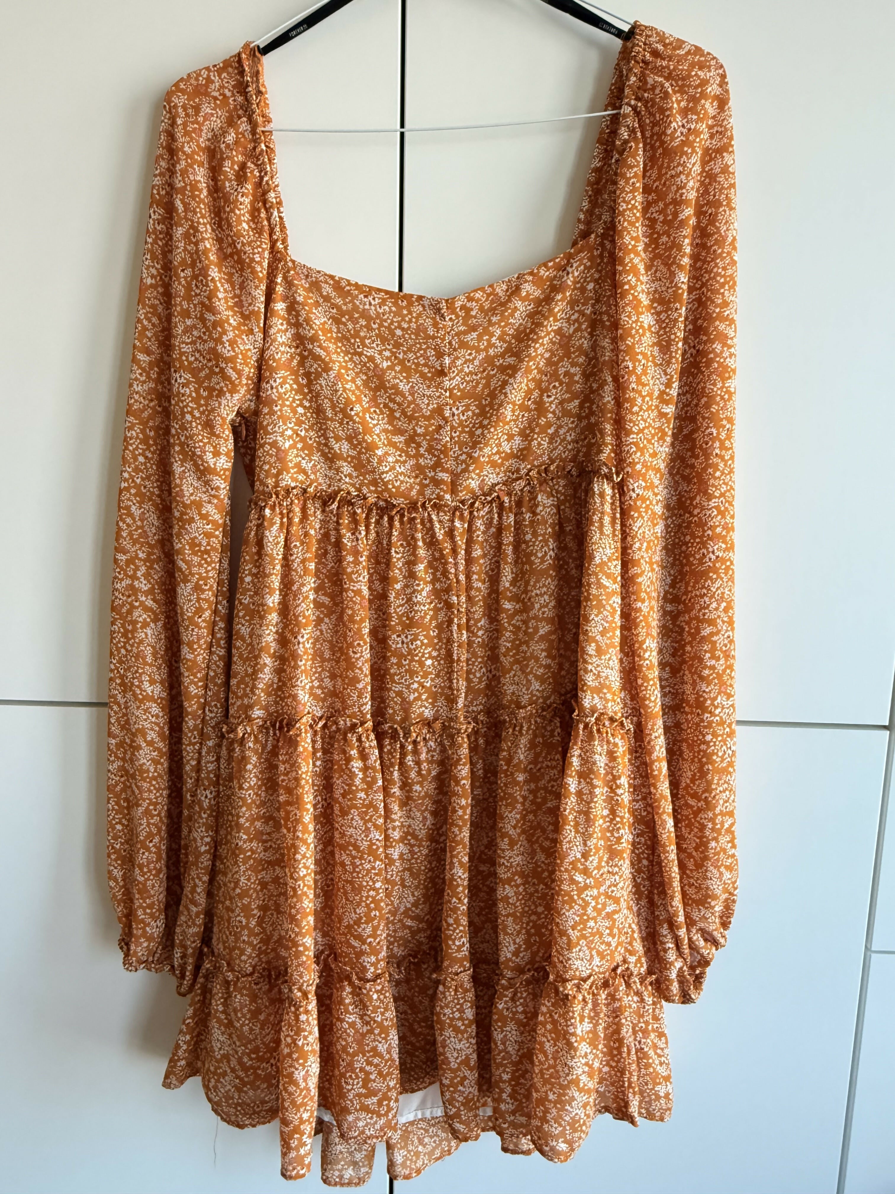 Forever 21 Rust Boho Ruffle Dress – Size M