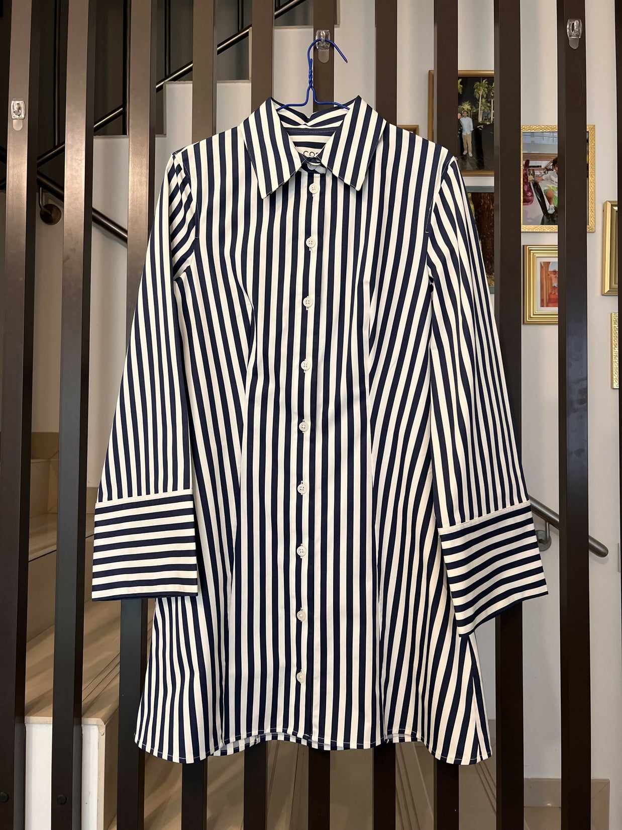 COS Striped Waisted Mini Short Dress