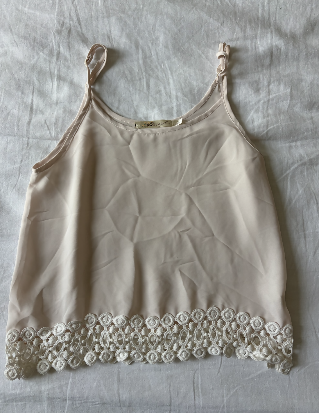 Pale Pink Embroidered Cami Top