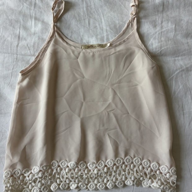 Pale Pink Embroidered Cami Top