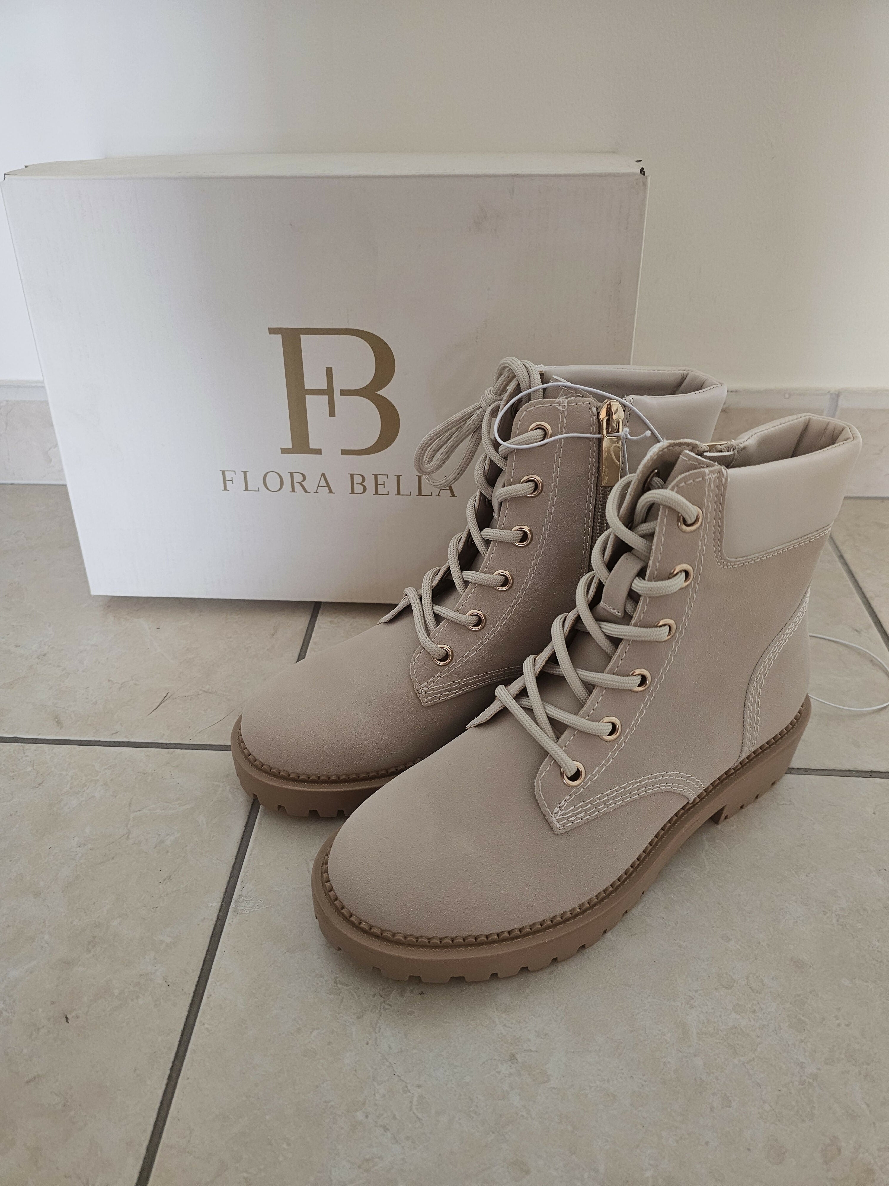 Cream ankle boots - Flora bella