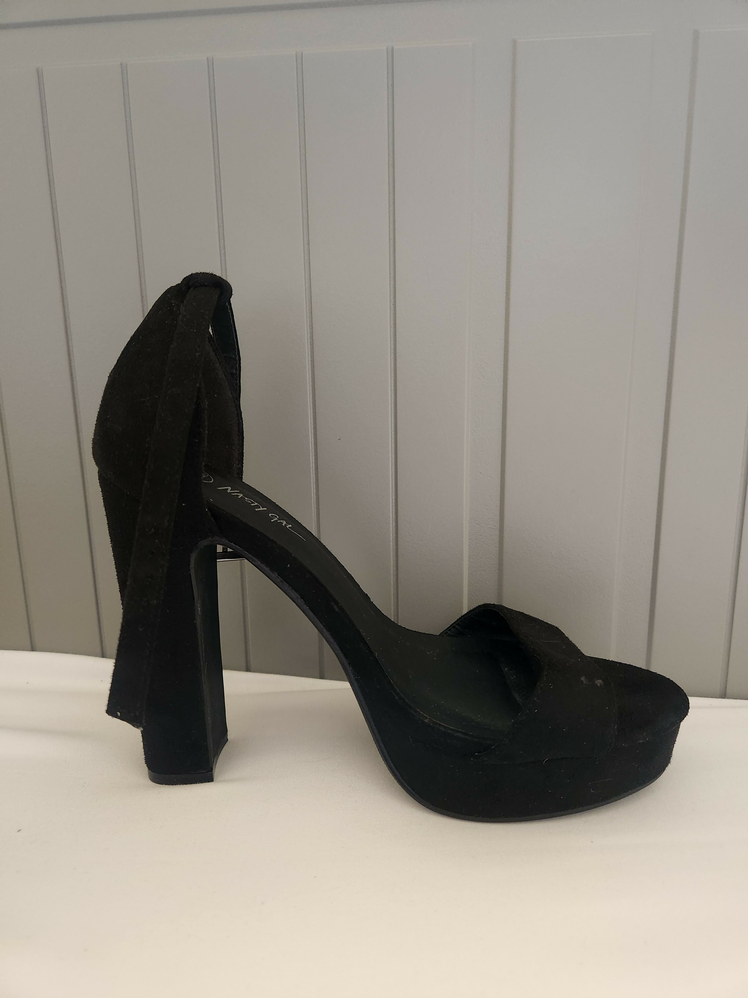 Nasty Gal Black Block Heels