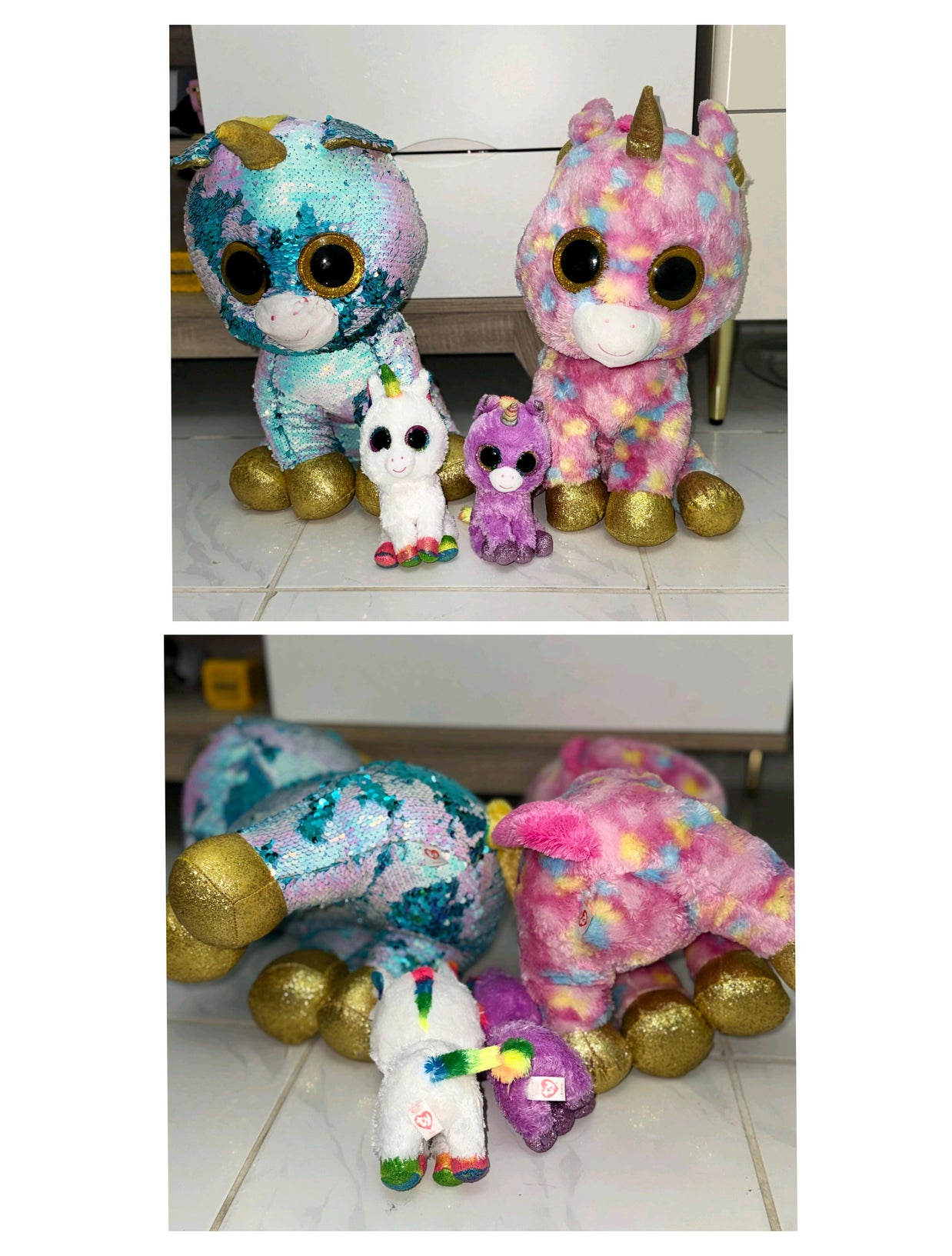 Unicorn Plushie Set TY Brand