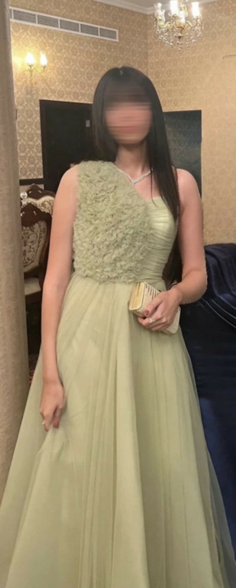 Green One-Shoulder Tulle Gown | Prom / Formal Dress