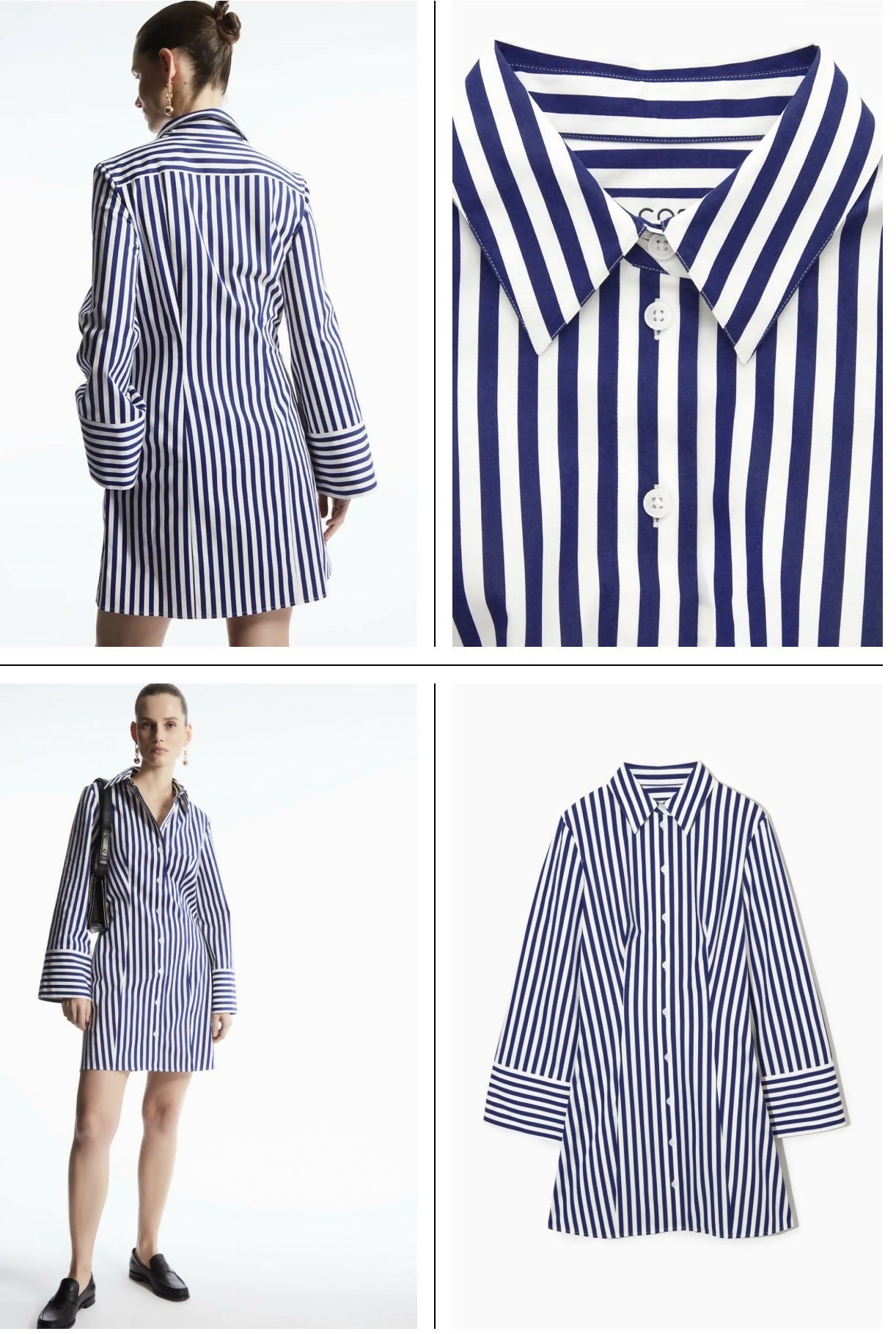 COS Striped Waisted Mini Short Dress