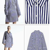 COS Striped Waisted Mini Short Dress