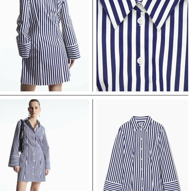 COS Striped Waisted Mini Short Dress
