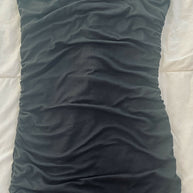 Shein Black scrunch halter dress