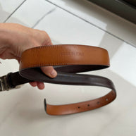 Ralph Lauren Duel Horse Head Buckle brown/silver belt