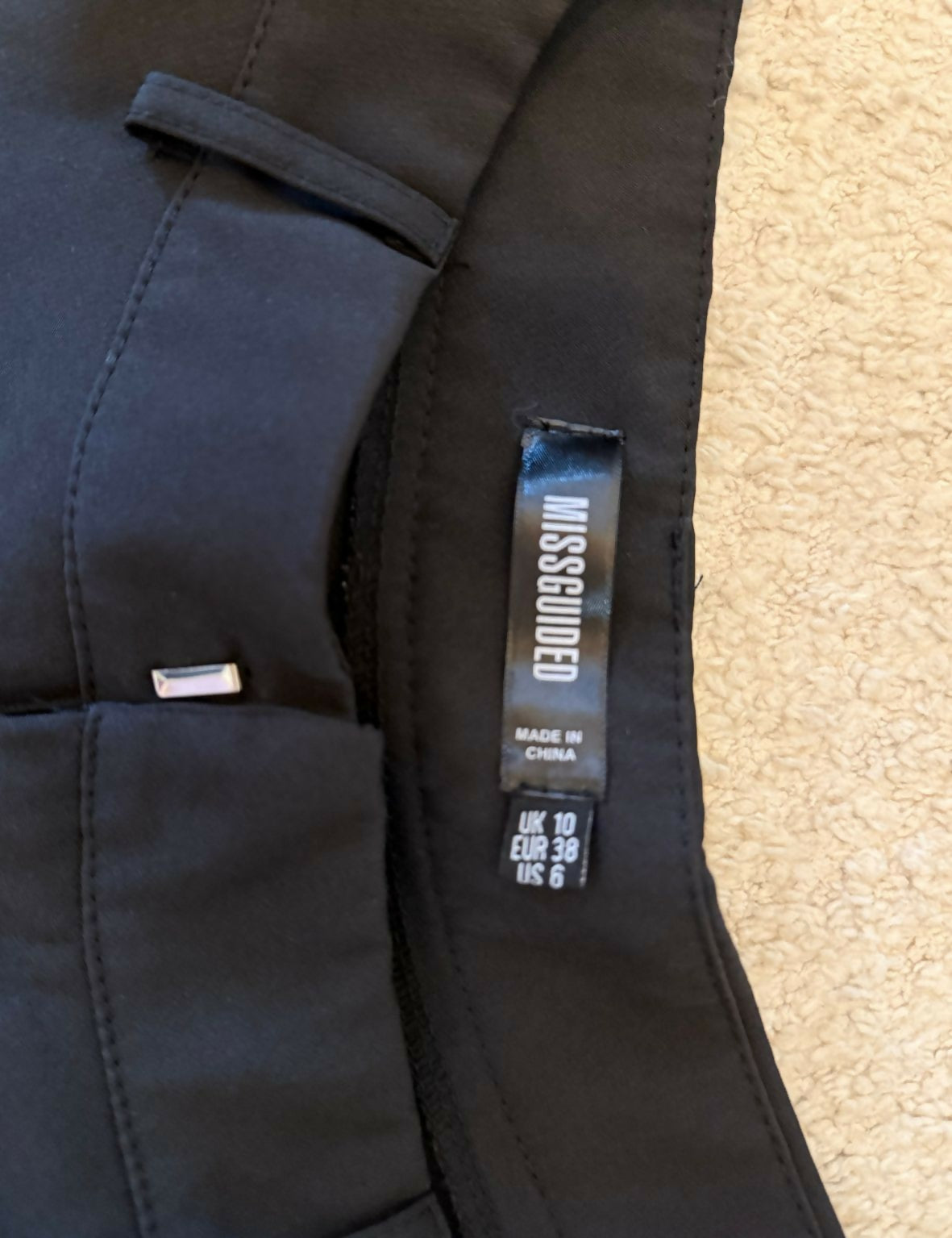 Tailored Black Shorts - Missguided - UK8 / EU38 / US6