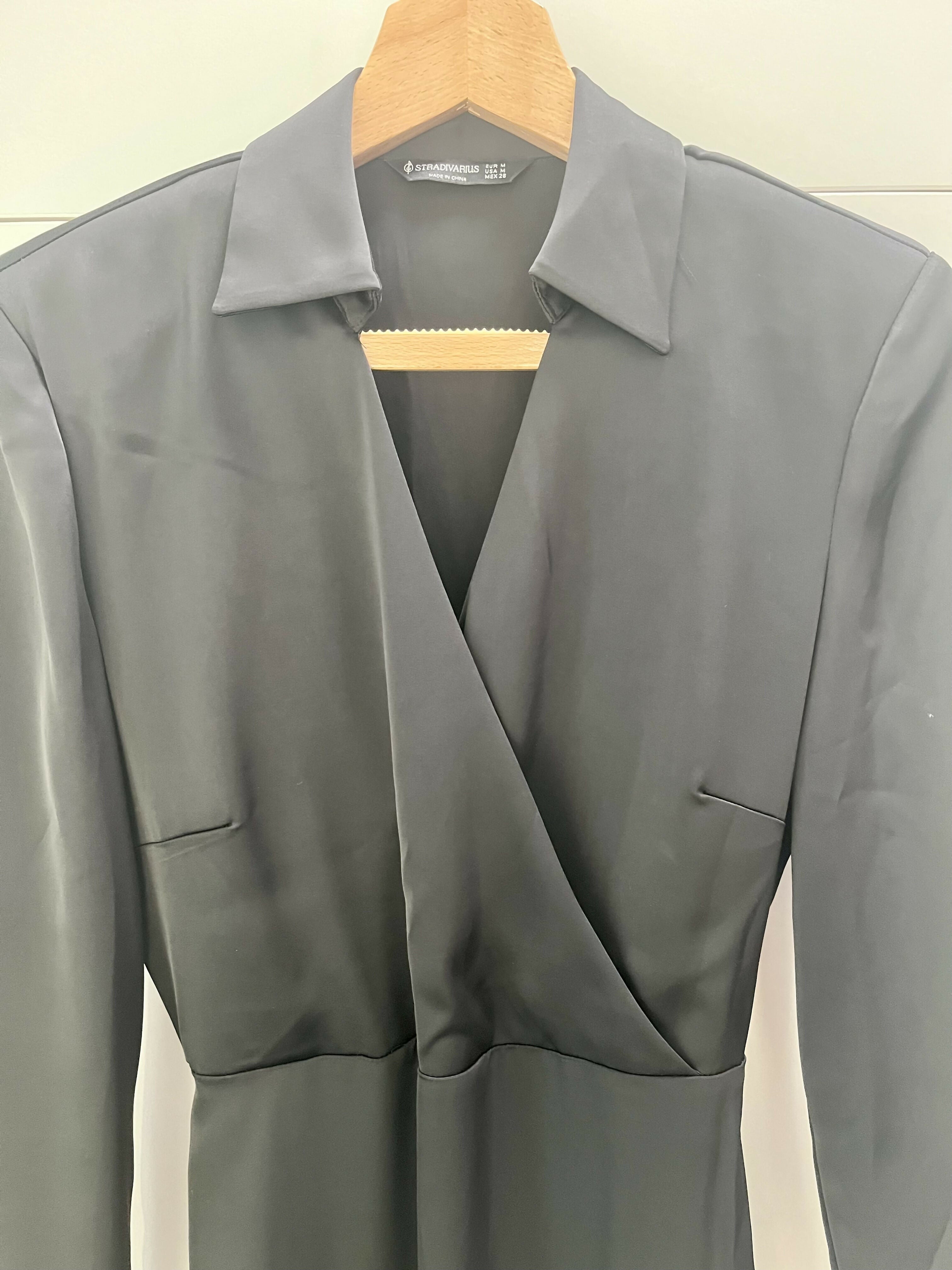 Stradivarius Black satin dress