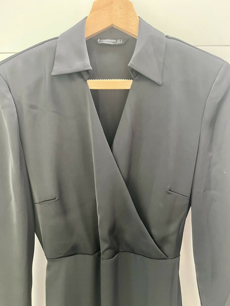 Stradivarius Black satin dress