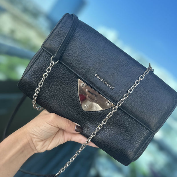 Coccinelle leather crossbody bag black excellent condition
