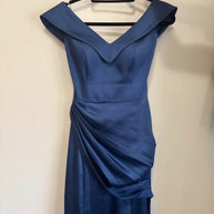 Blue Satin Mermaid Gown | Evening / Prom Dress