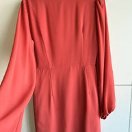 ? Misspap Red Plunge Midi Dress – UK 10 / EU 38