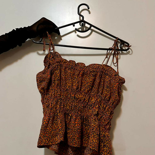 TopShop Sunset safari tie up top