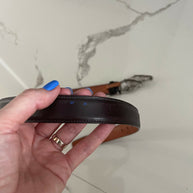 Ralph Lauren Duel Horse Head Buckle brown/silver belt