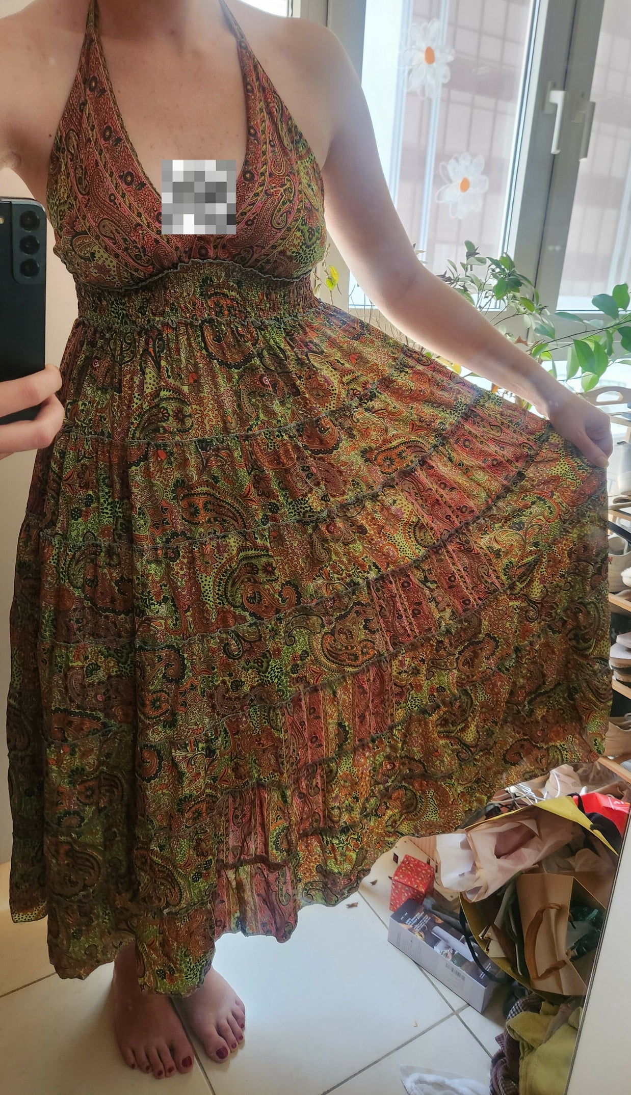 Multi Colored Pattern Summer Dress
