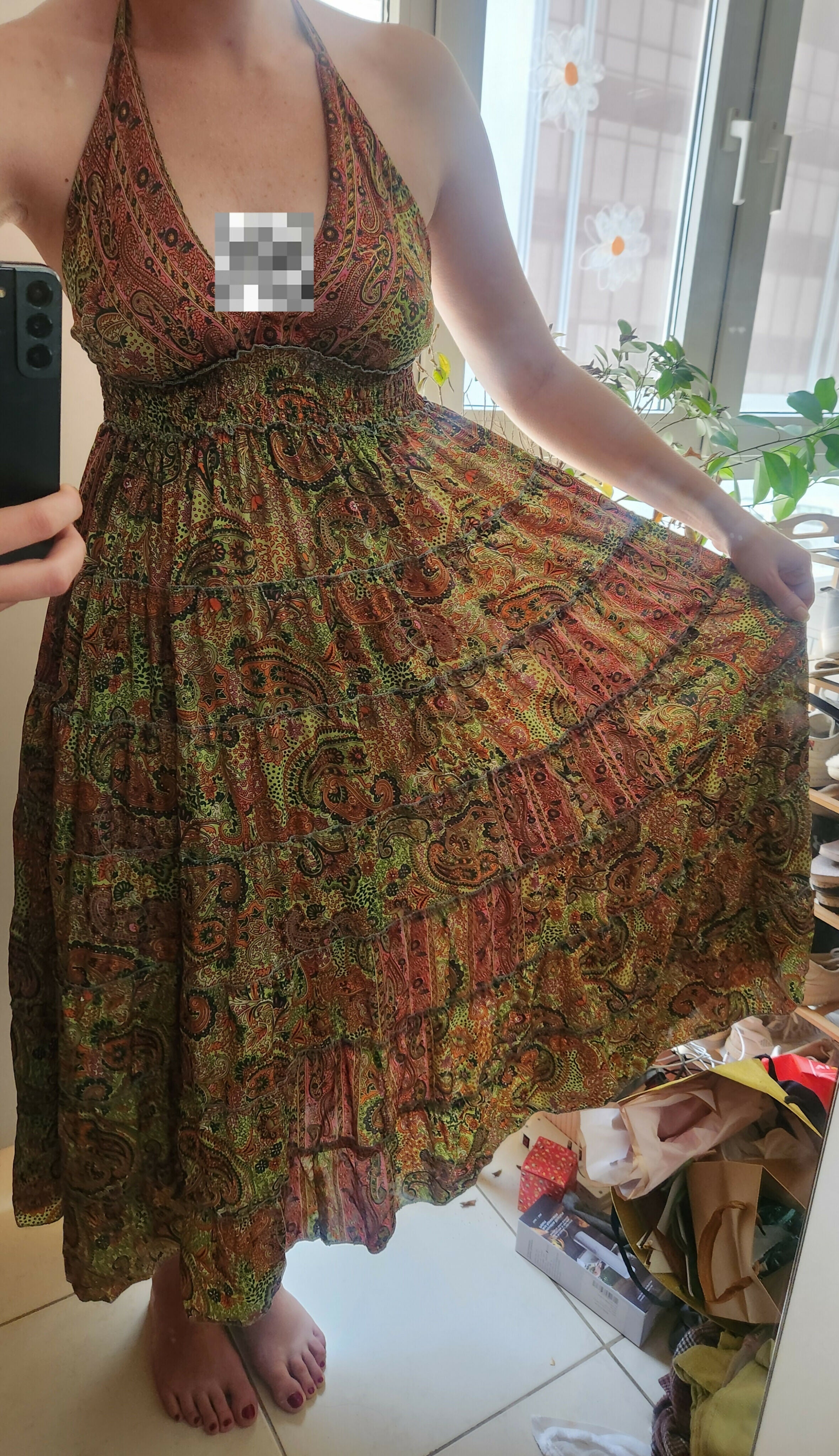 Multi Colored Pattern Summer Dress