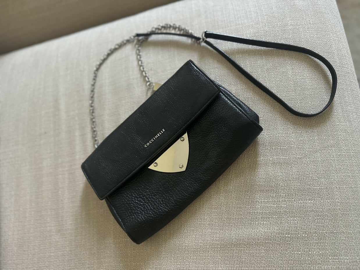Coccinelle leather crossbody bag black excellent condition
