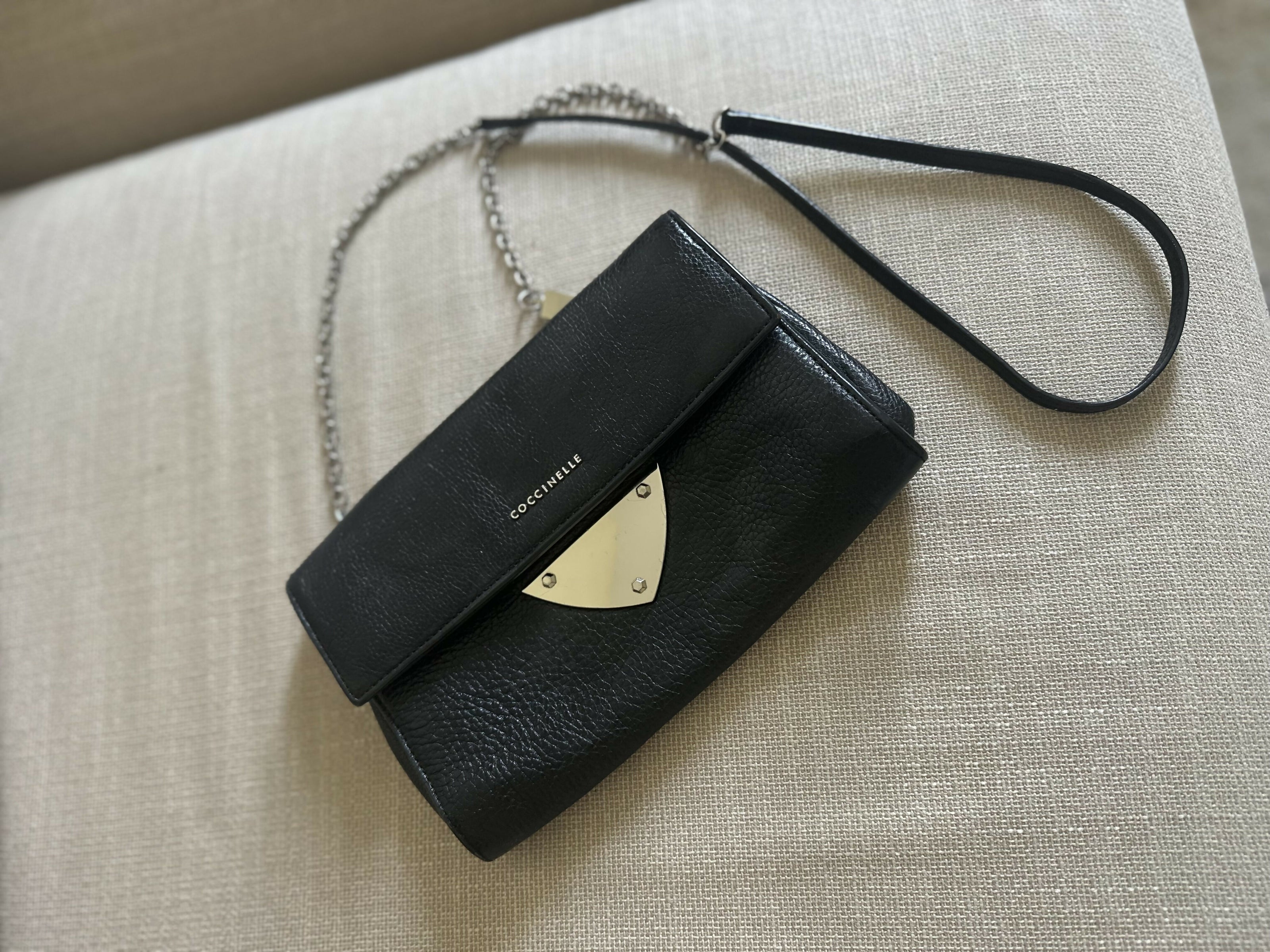 Coccinelle leather crossbody bag black excellent condition