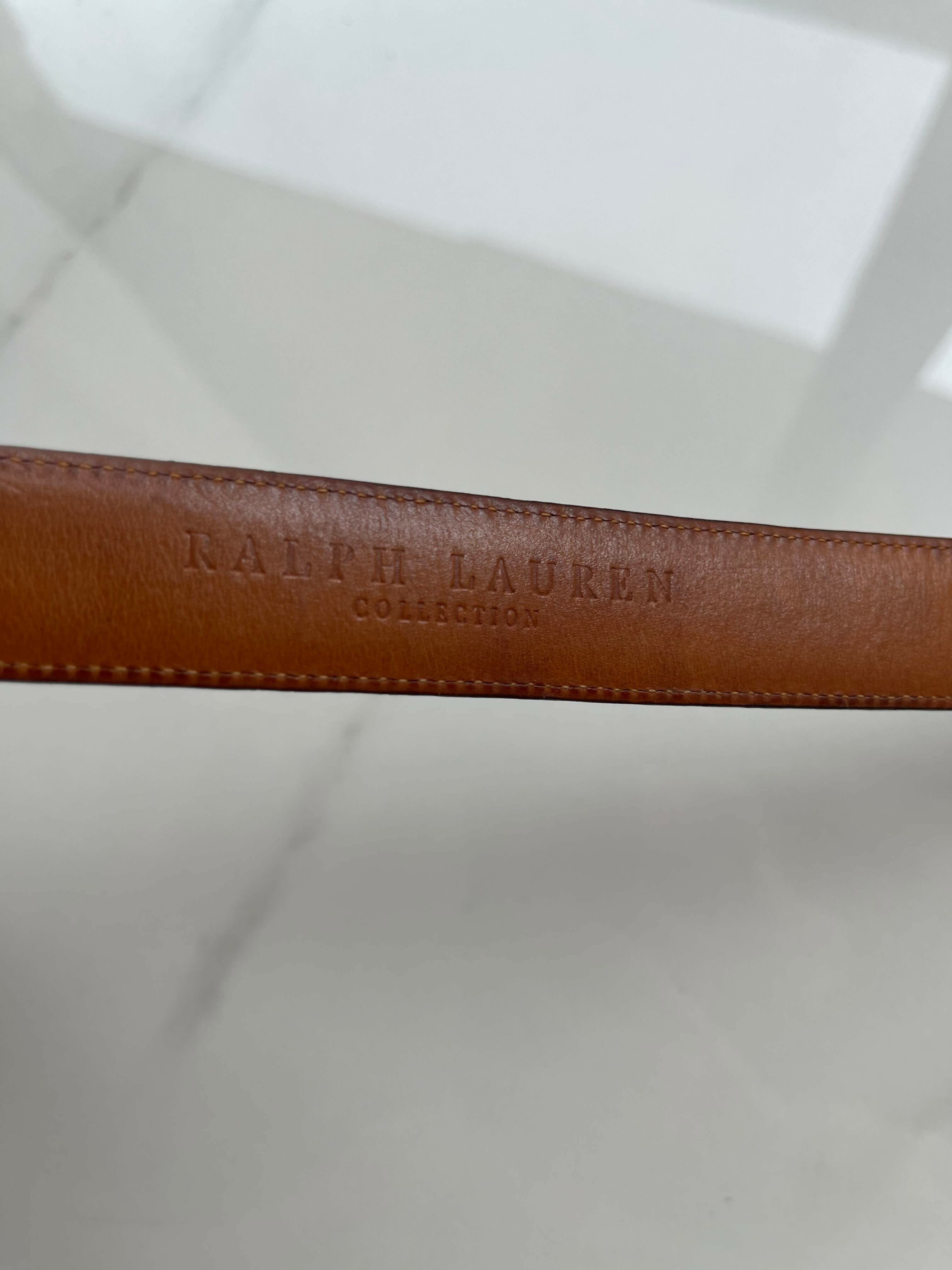 Ralph Lauren Duel Horse Head Buckle brown/silver belt