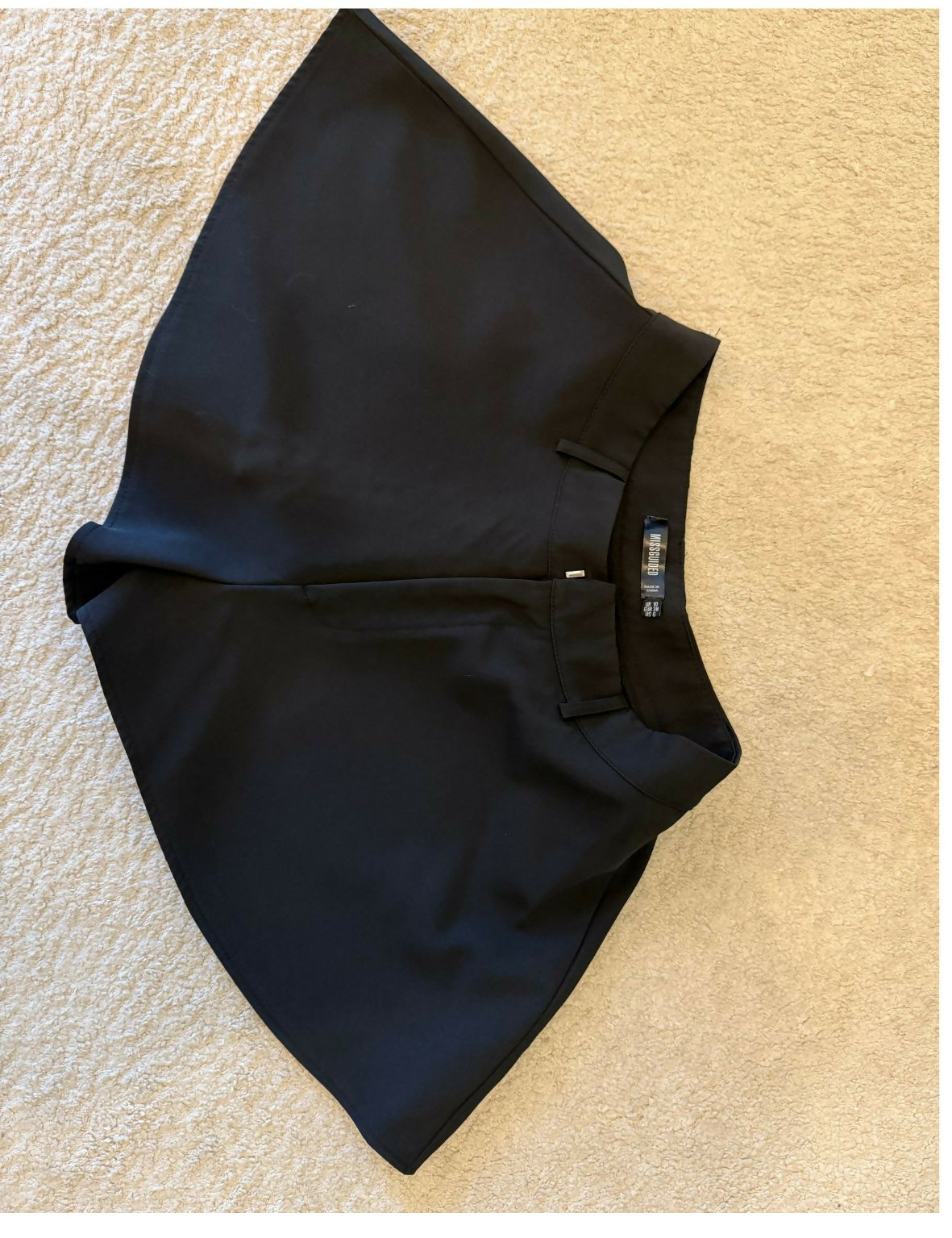 Tailored Black Shorts - Missguided - UK8 / EU38 / US6