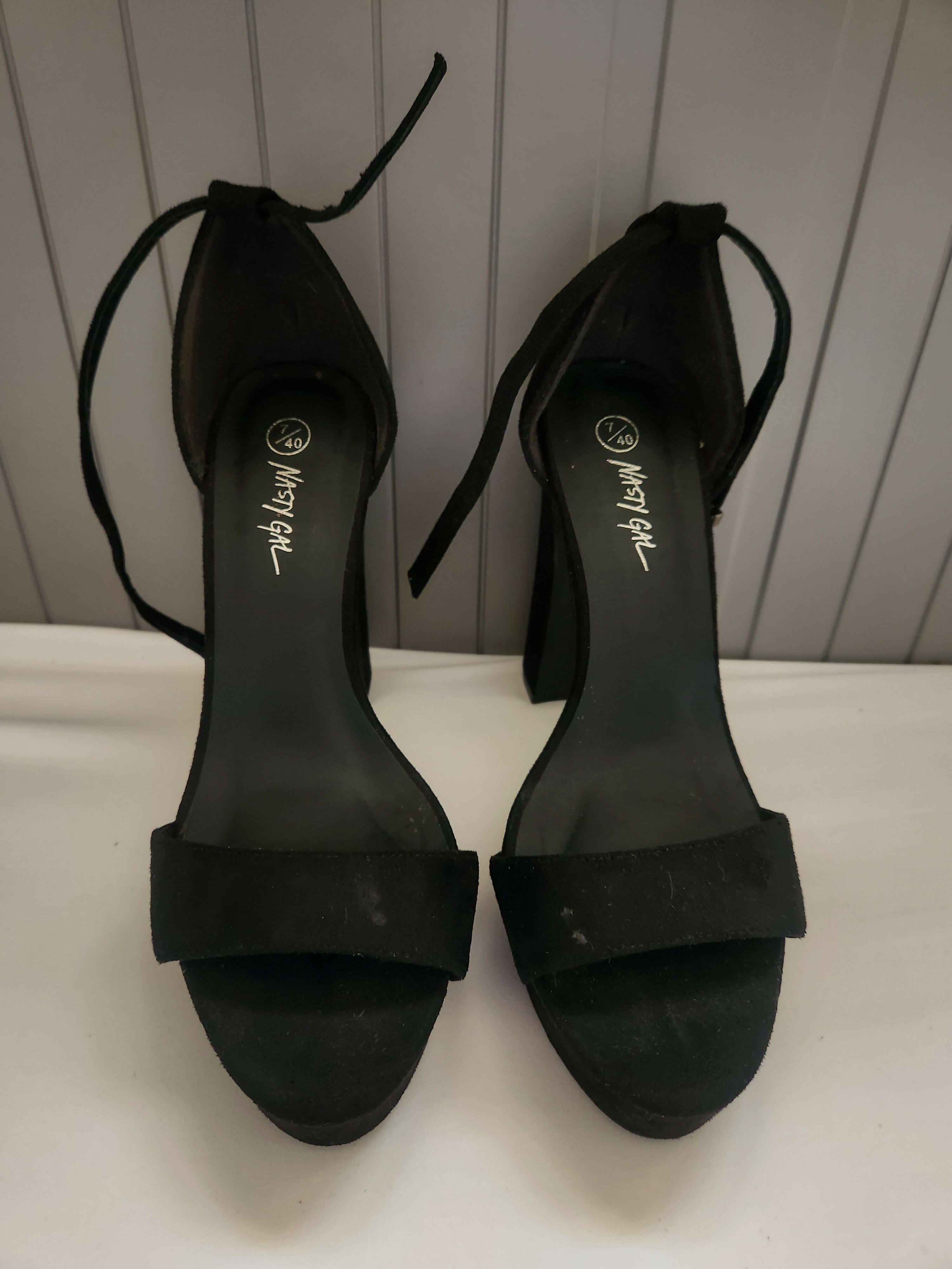 Nasty Gal Black Block Heels