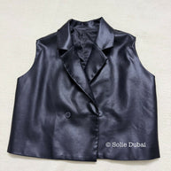 🖤 Black Leather Gilet – Timeless & Trendy 🖤