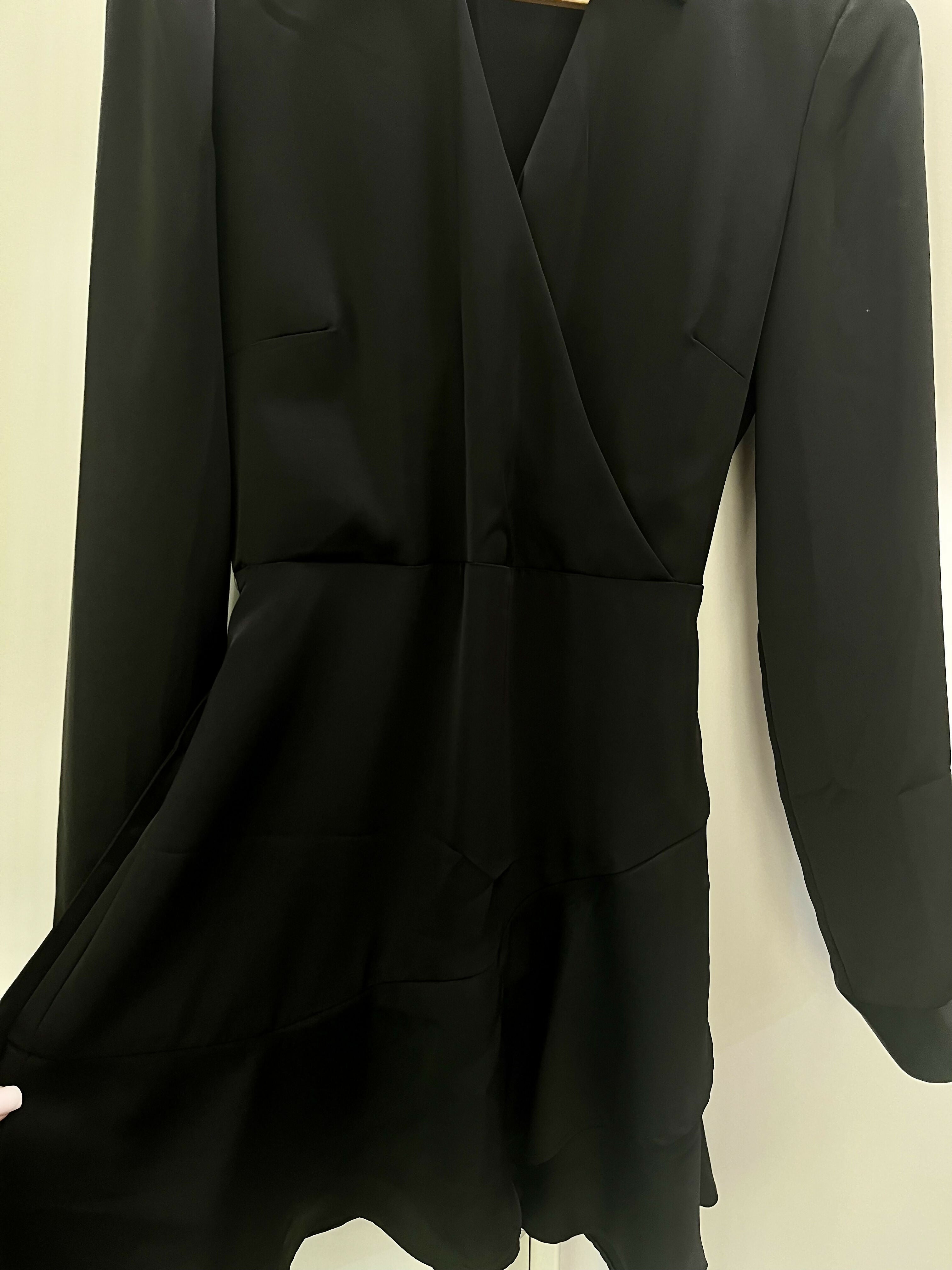 Stradivarius Black satin dress