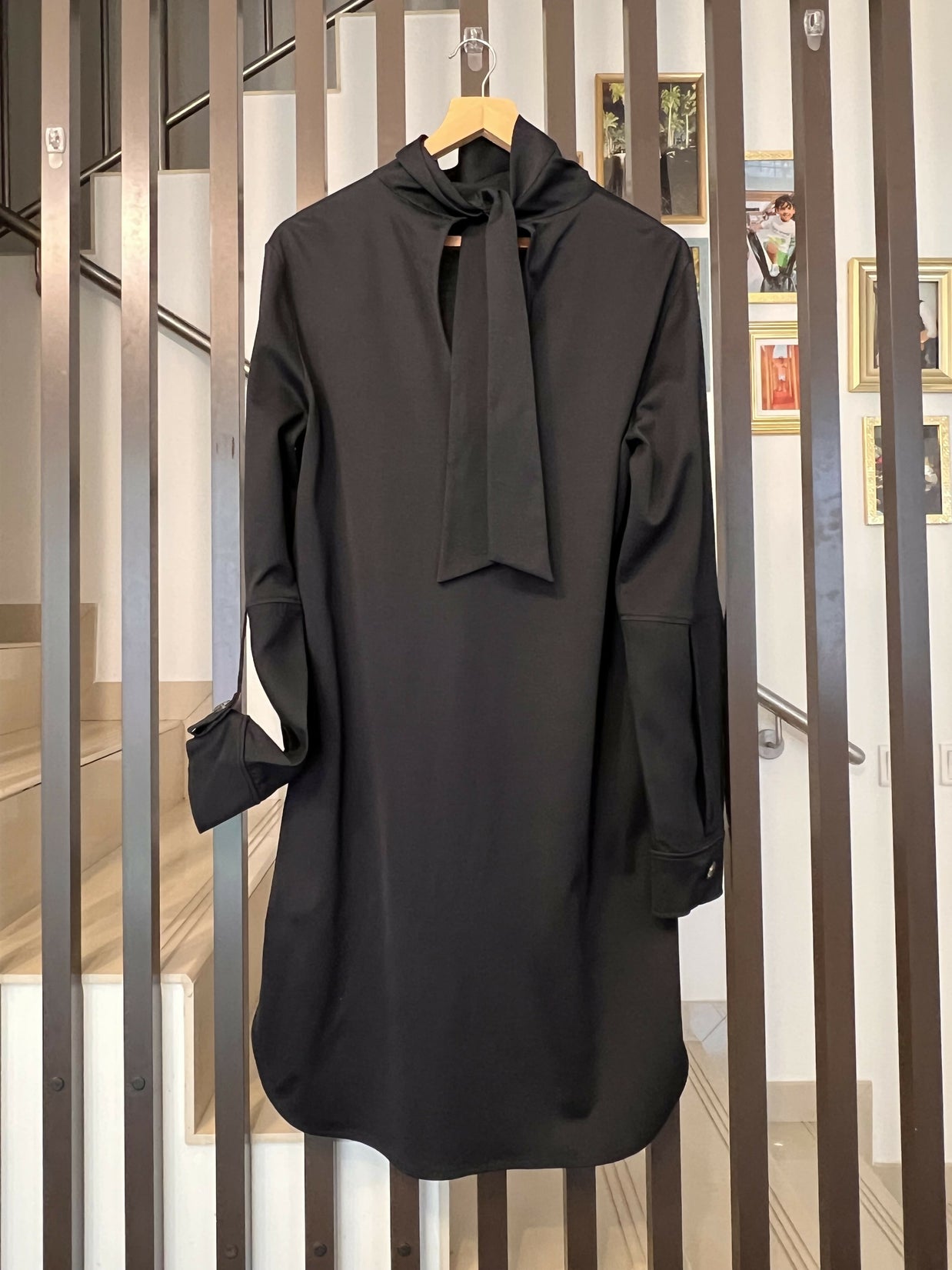 COS Draped Tie detail Midi Dress