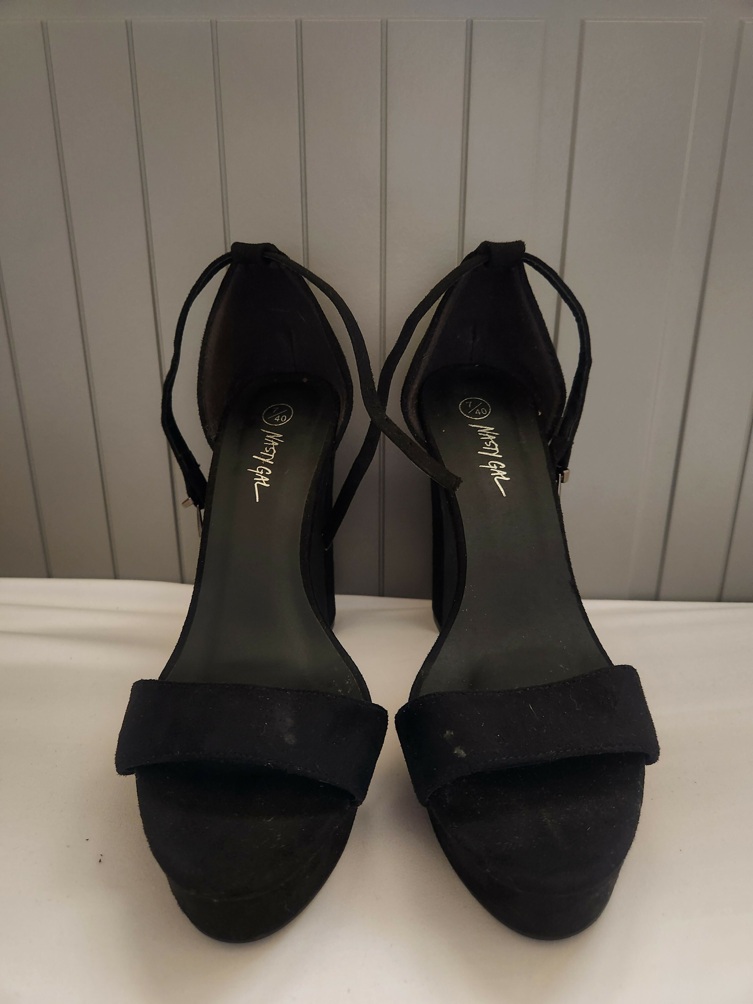 Nasty Gal Black Block Heels
