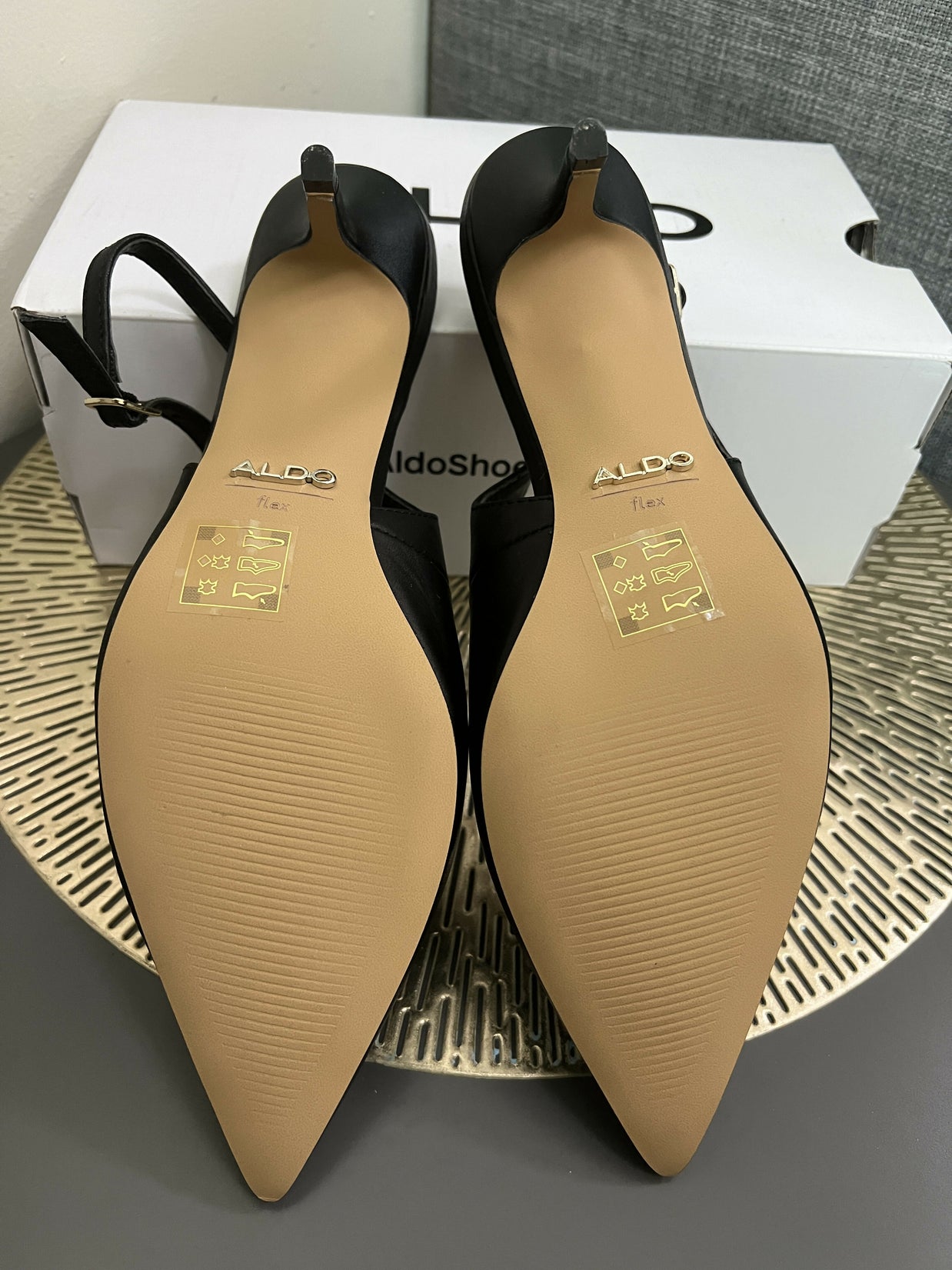 NWB/Unworn: ALDO Carabedar Black Leather Pumps