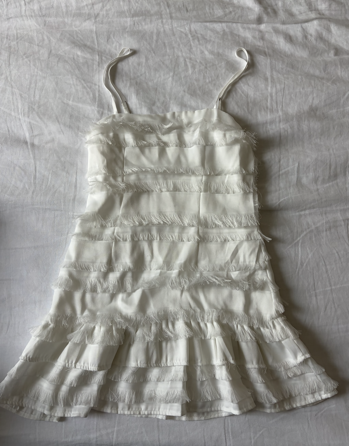 Princess Polly White Ruffled Mini Dress