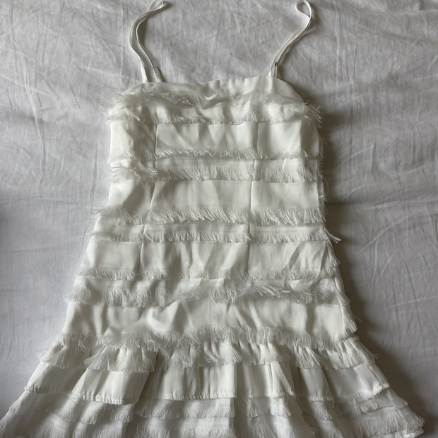 Princess Polly White Ruffled Mini Dress