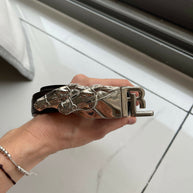 Ralph Lauren Duel Horse Head Buckle brown/silver belt