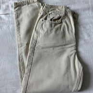 Zara Ecru Straight Leg Jeans