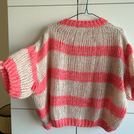 Bellerina Knit Sweater — Pink & Beige Stripes (S/M)