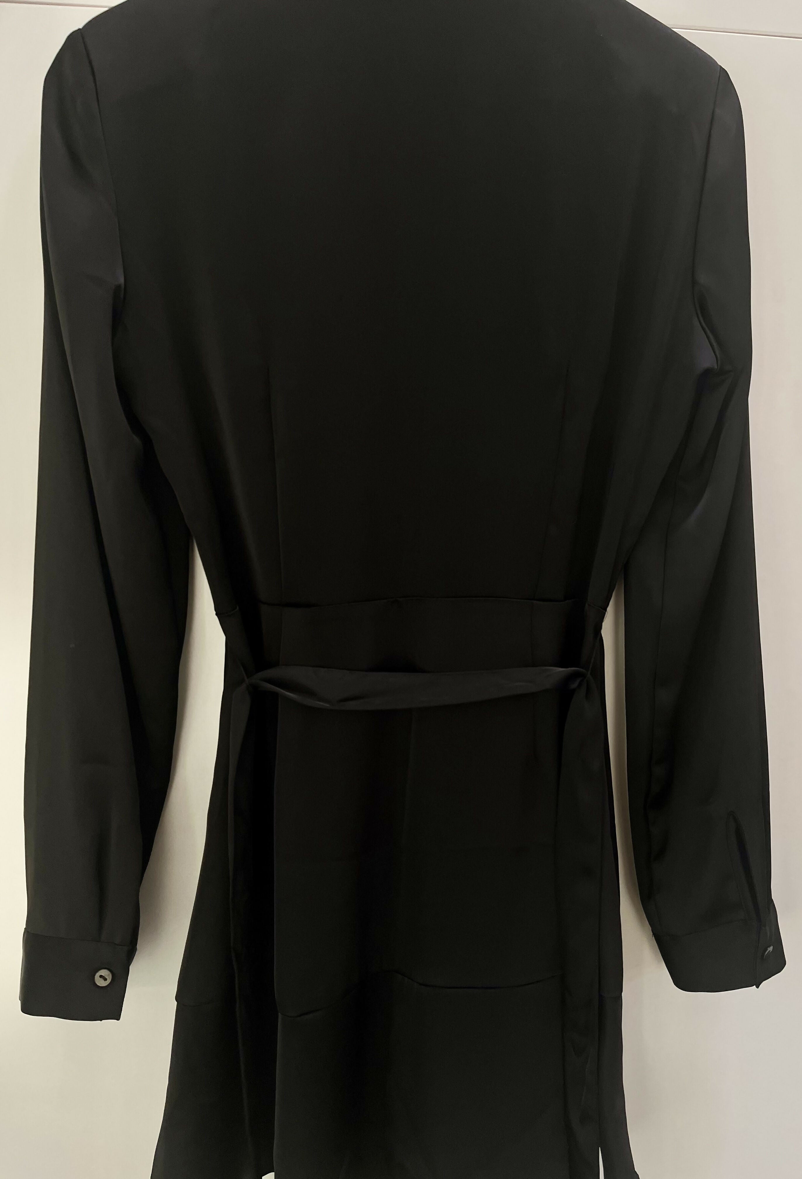 Stradivarius Black satin dress