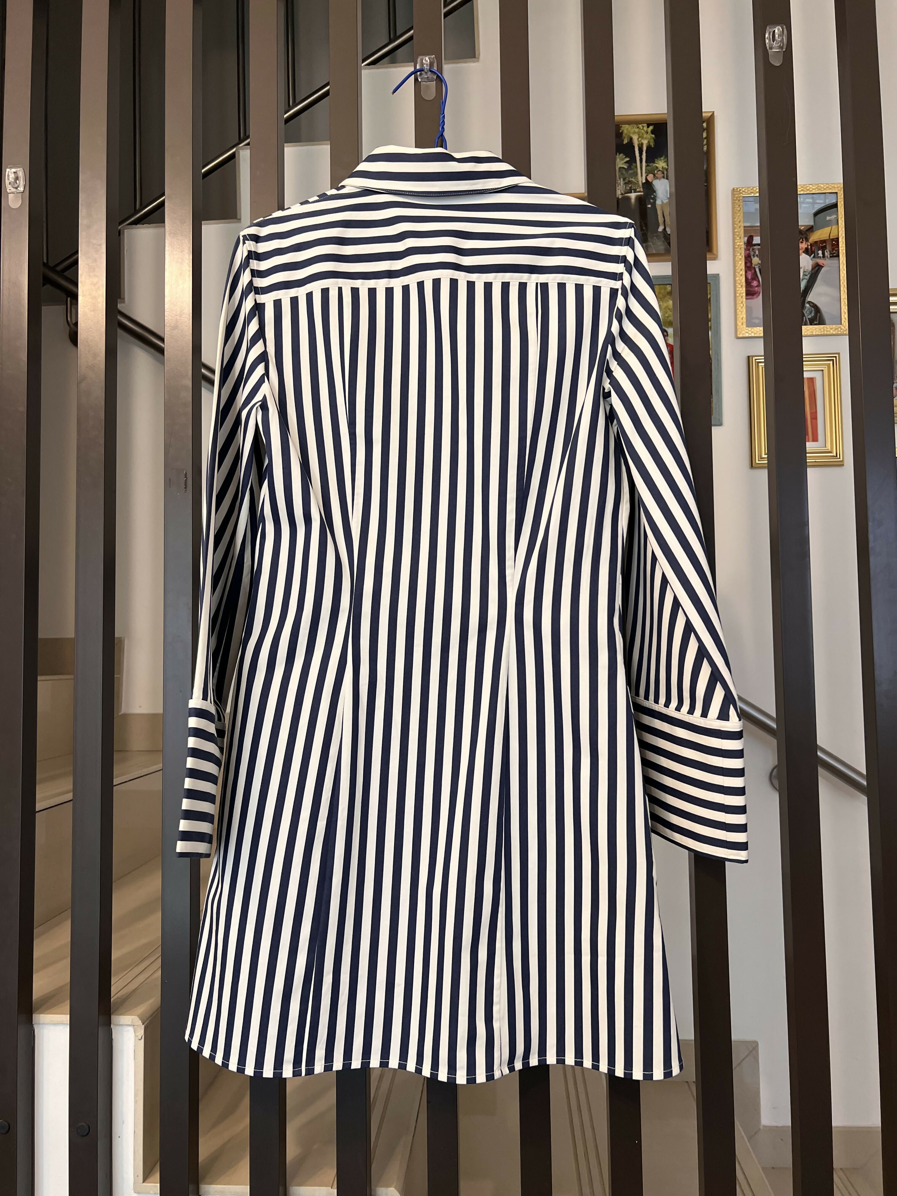 COS Striped Waisted Mini Short Dress